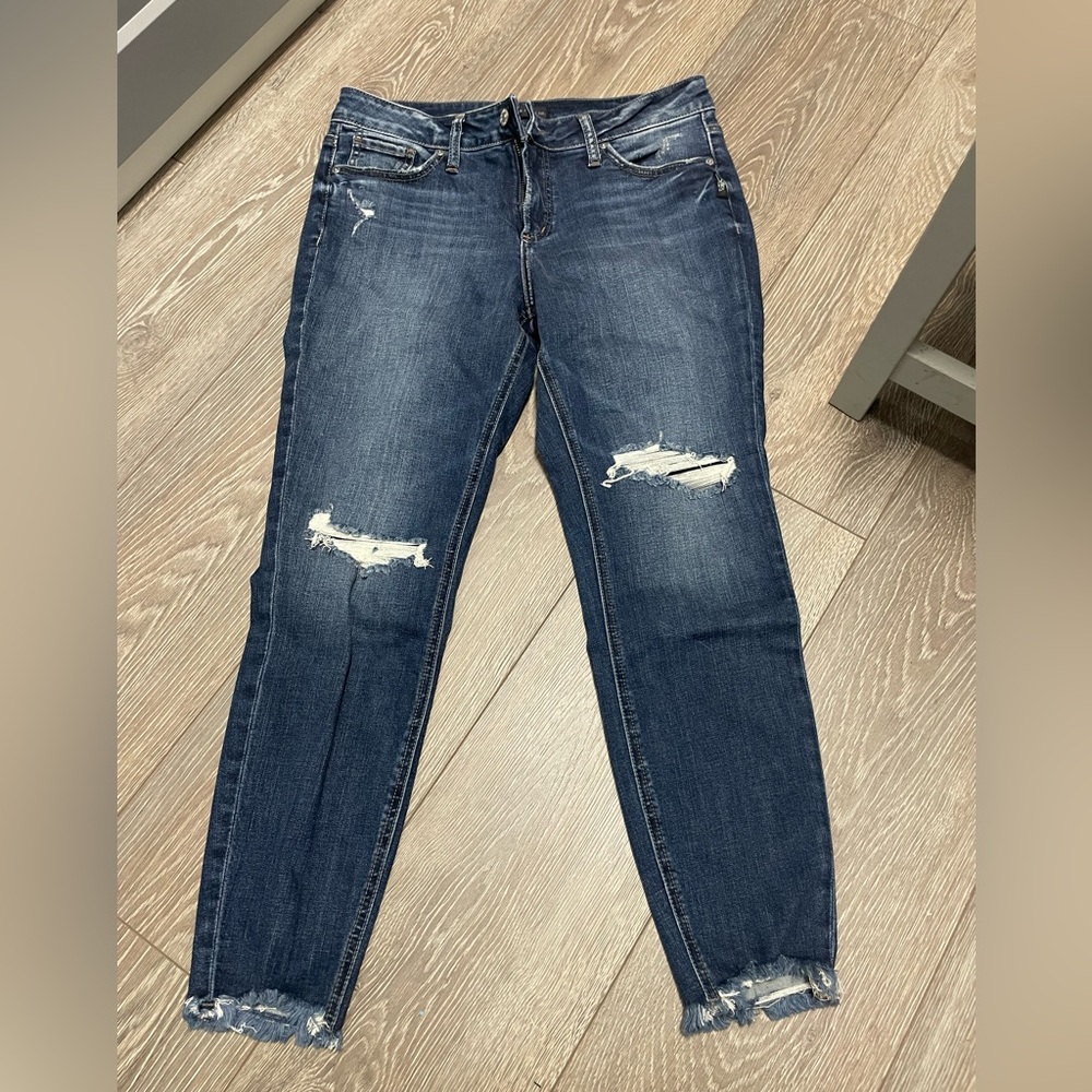 Silver Jeans Women's Distressed Blue Jeans